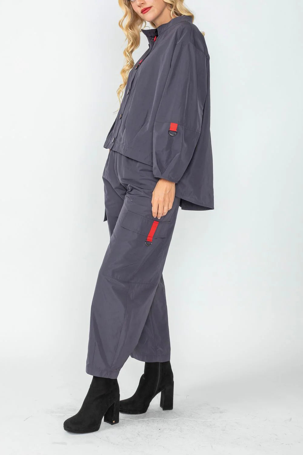 IC COLLECTION Blouse - 6906B - CHARCOAL