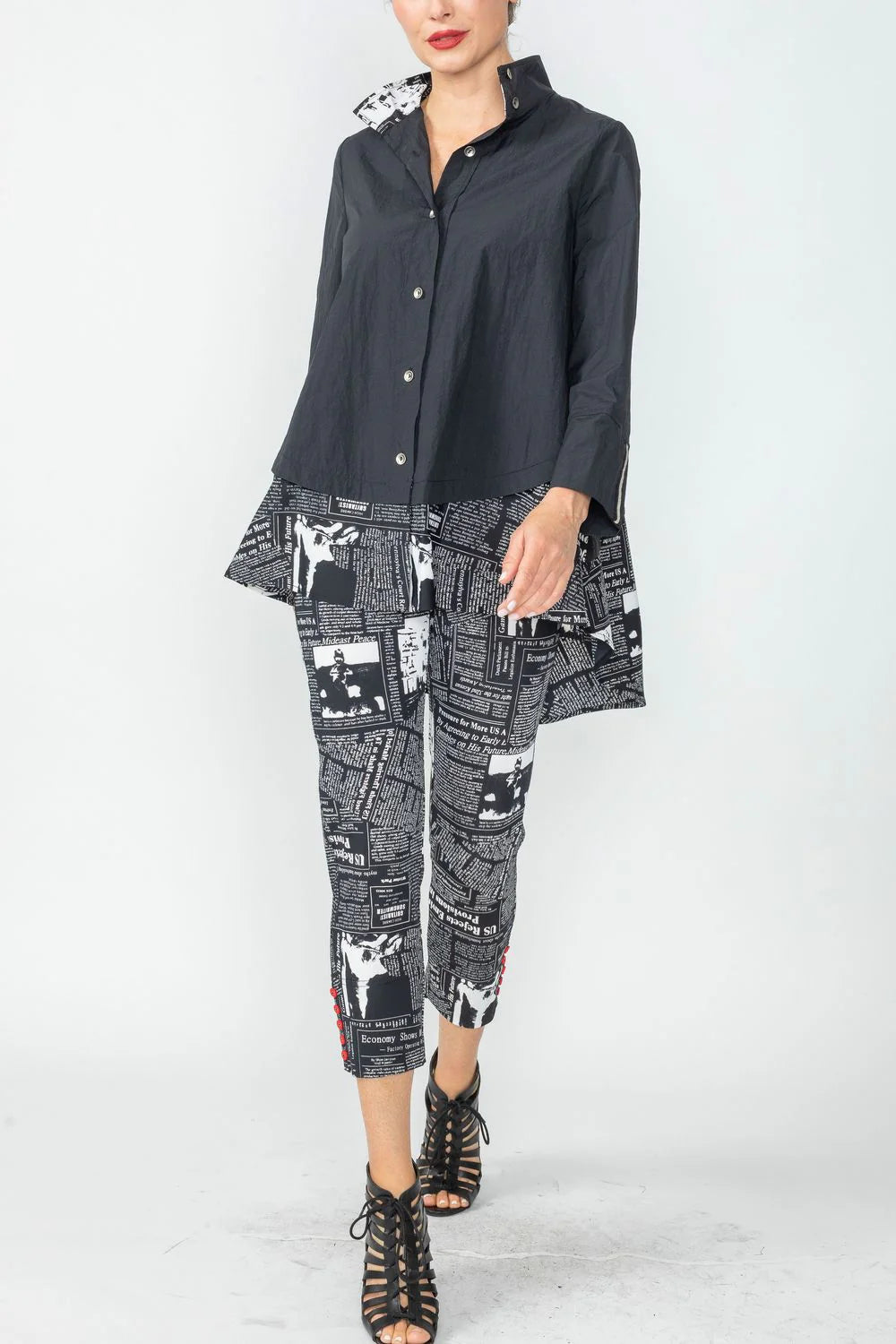IC COLLECTION Blouse - 6919B - BLACK