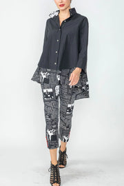 IC COLLECTION Blouse - 6919B - BLACK