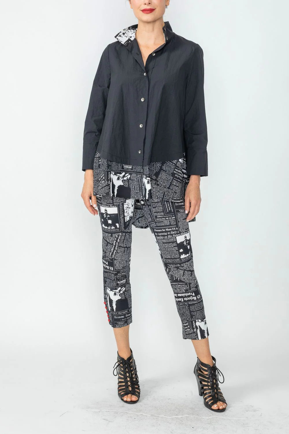IC COLLECTION Blouse - 6919B - BLACK