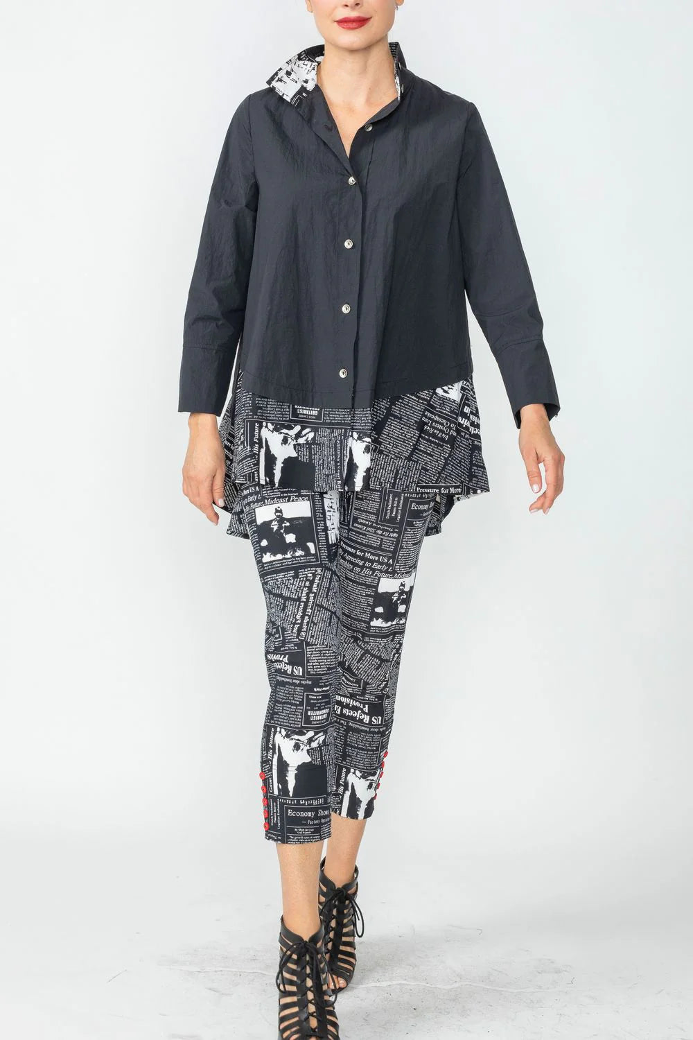 IC COLLECTION Blouse - 6919B - BLACK