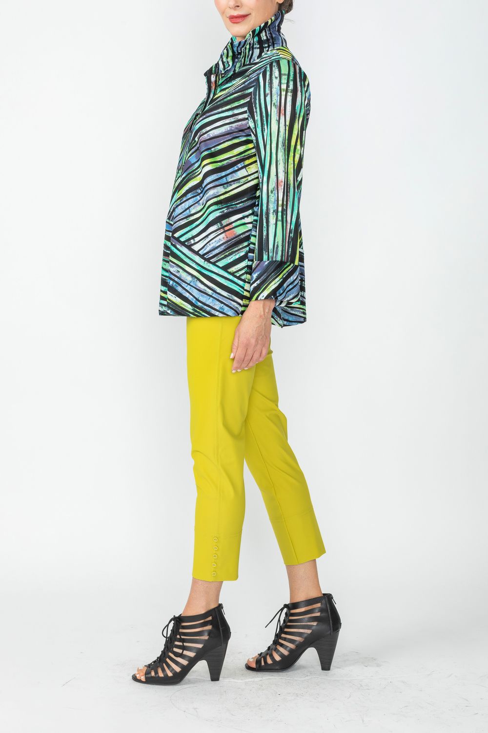 IC COLLECTION Jacket - 6925J - GREEN AND BLUE