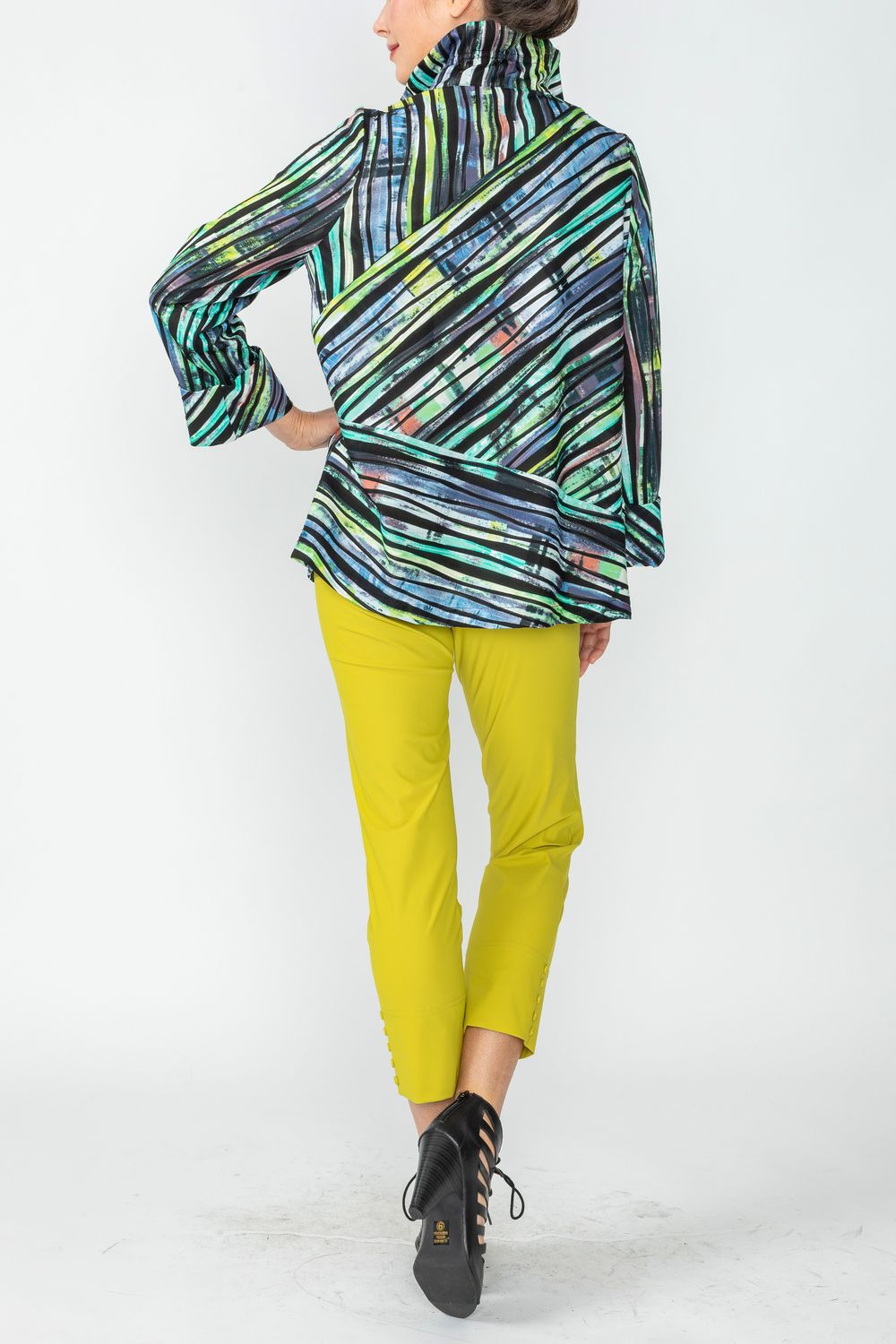 IC COLLECTION Jacket - 6925J - GREEN AND BLUE