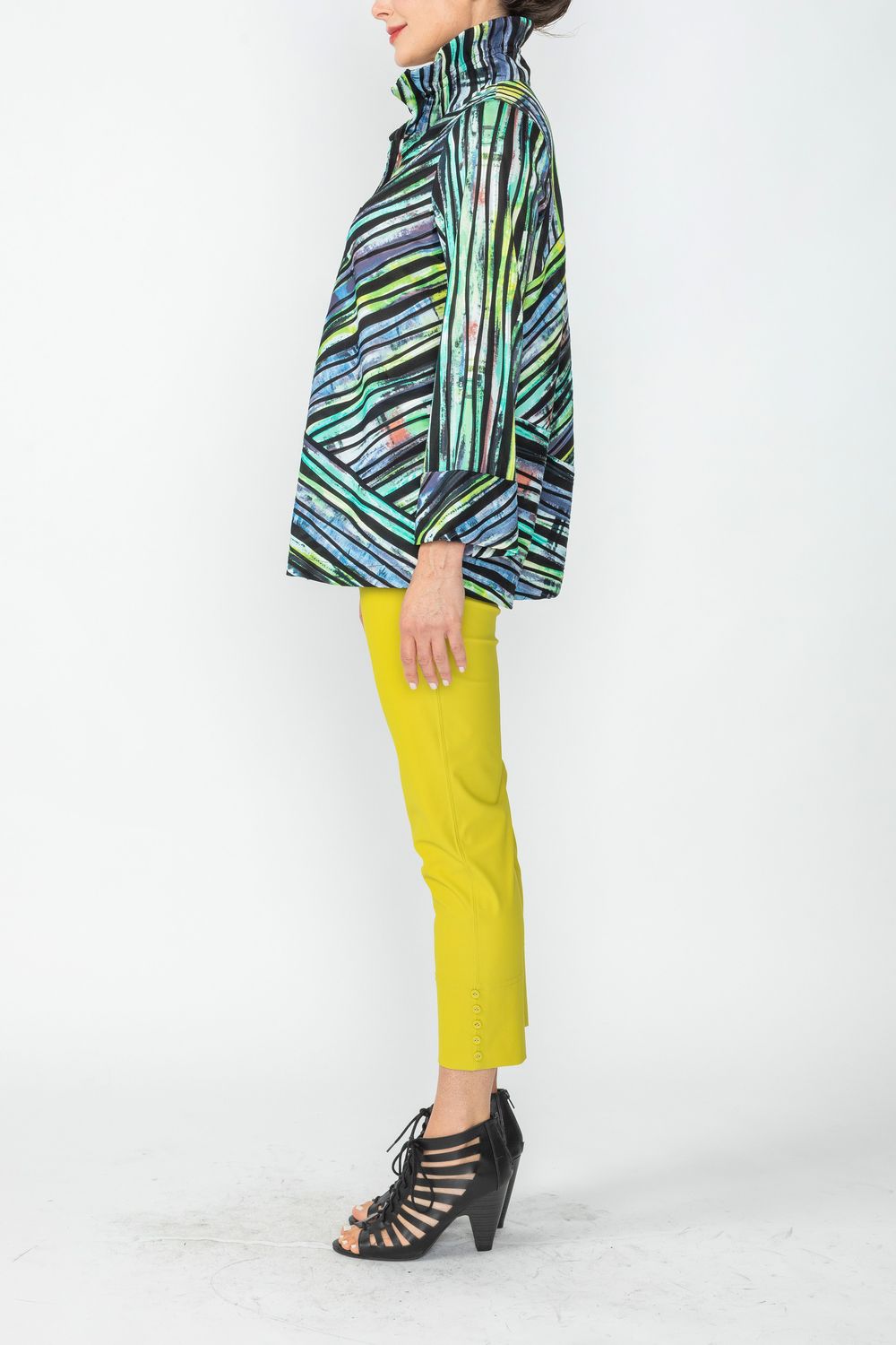 IC COLLECTION Jacket - 6925J - GREEN AND BLUE