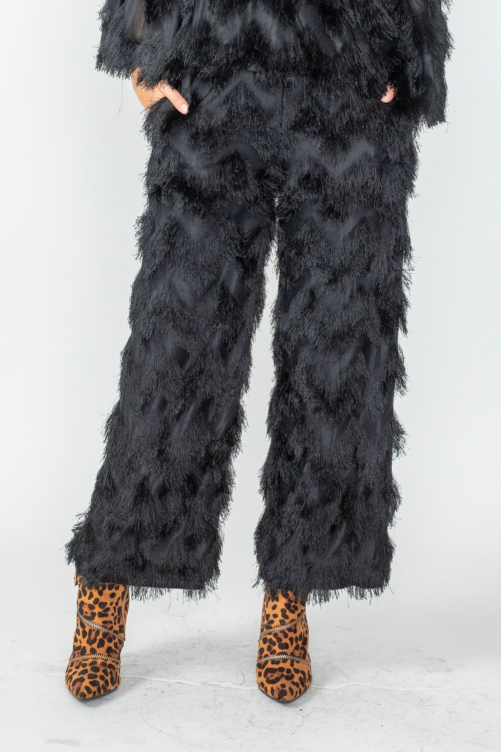 IC COLLECTION Pants - 6936P - BLACK