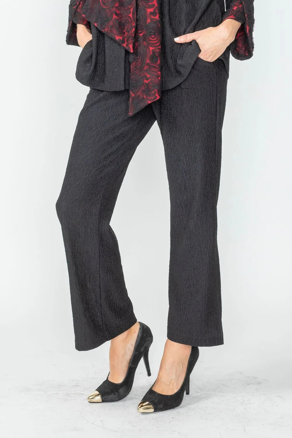 IC COLLECTION Pants - 6938P - BLACK