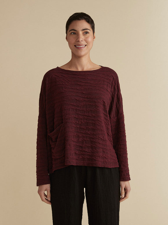 CUT LOOSE - Texture Char Knit O/S Pocket Pullover - 6947625