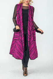 IC COLLECTION Vest- 6957V - FUCHSIA
