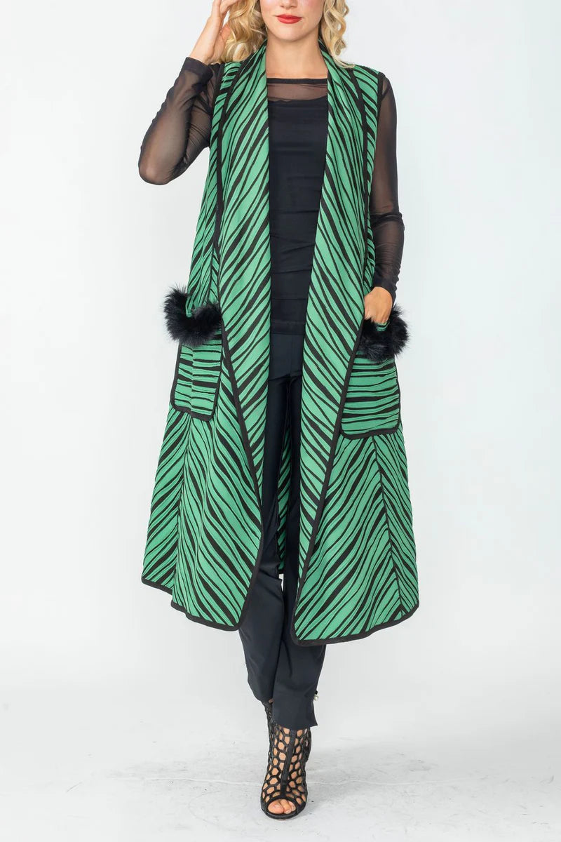 IC COLLECTION Vest- 6957V - GREEN