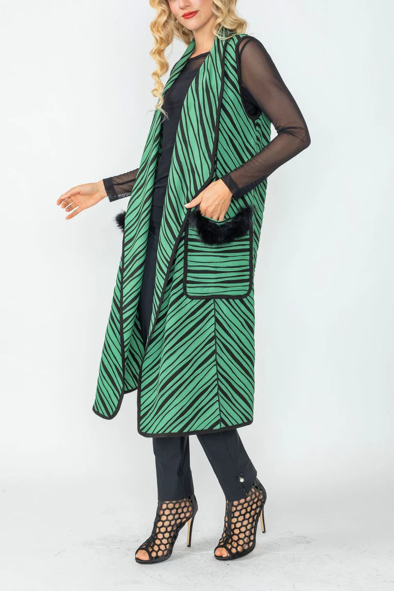 IC COLLECTION Vest- 6957V - GREEN