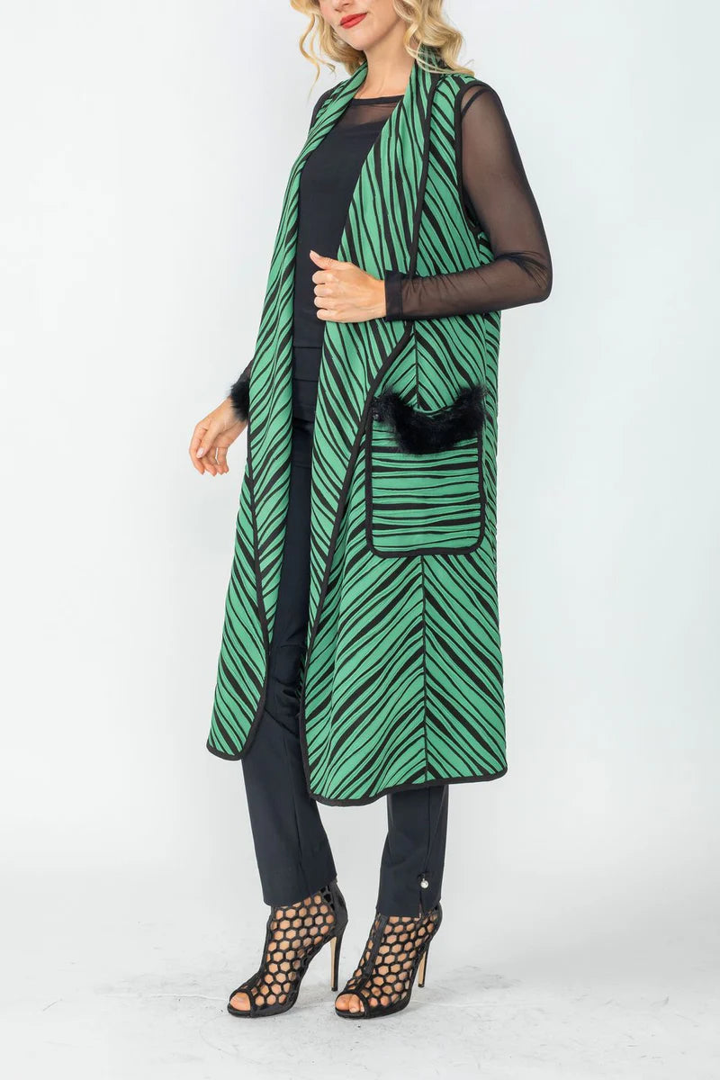 IC COLLECTION Vest- 6957V - GREEN