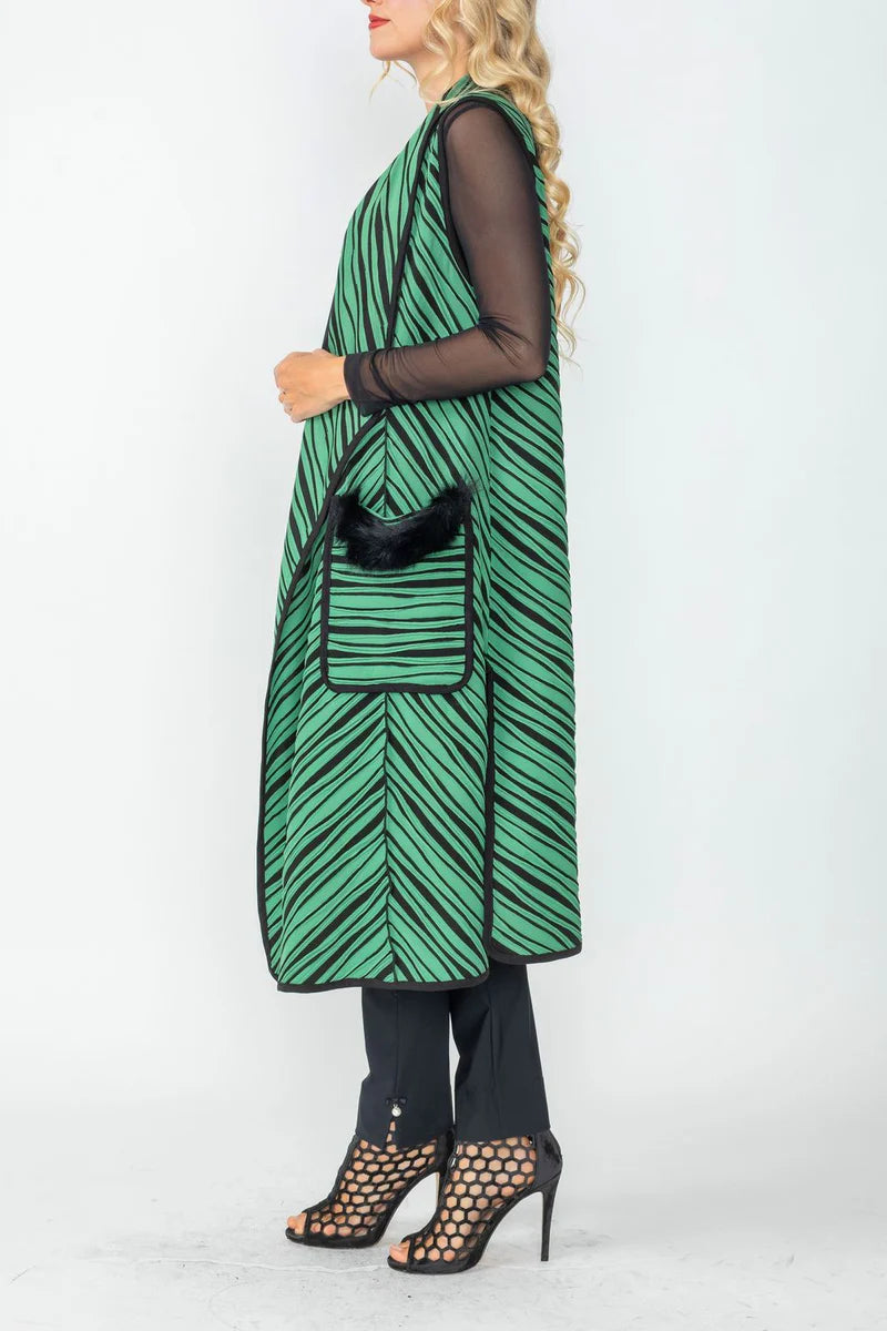 IC COLLECTION Vest- 6957V - GREEN