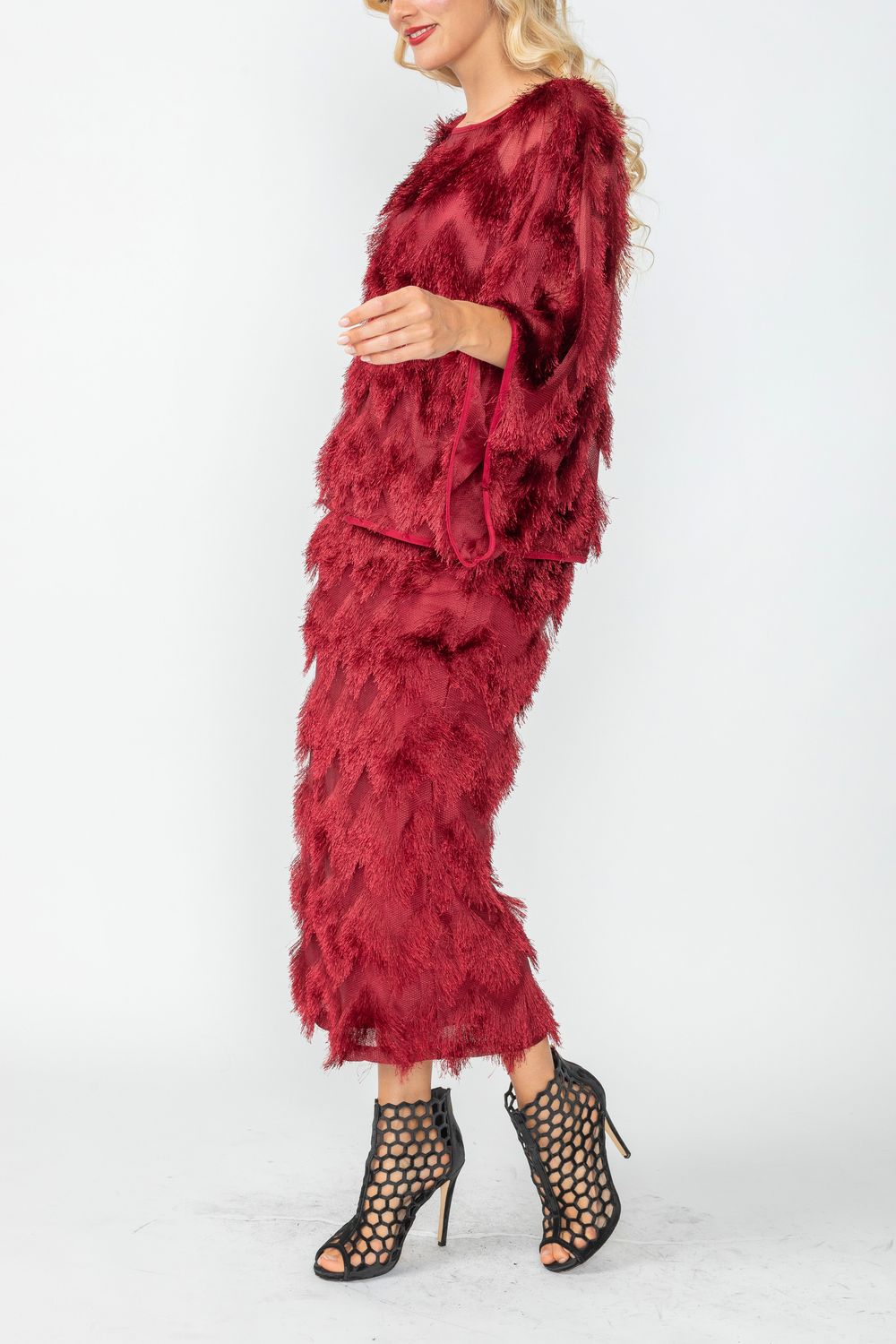 IC COLLECTION Top- 6961T - BURGANDY