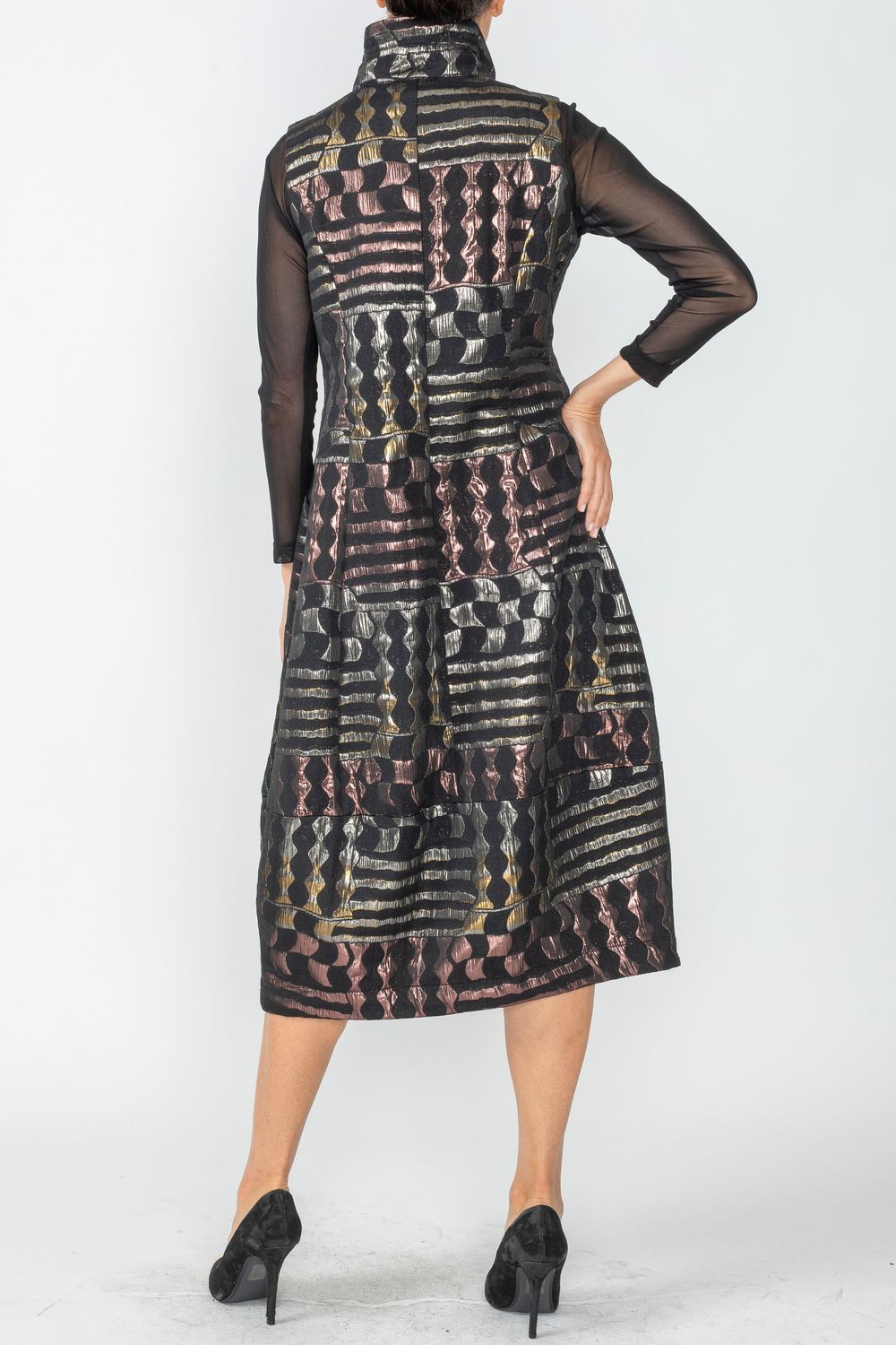 IC COLLECTION Dress - 6977D - BLACK