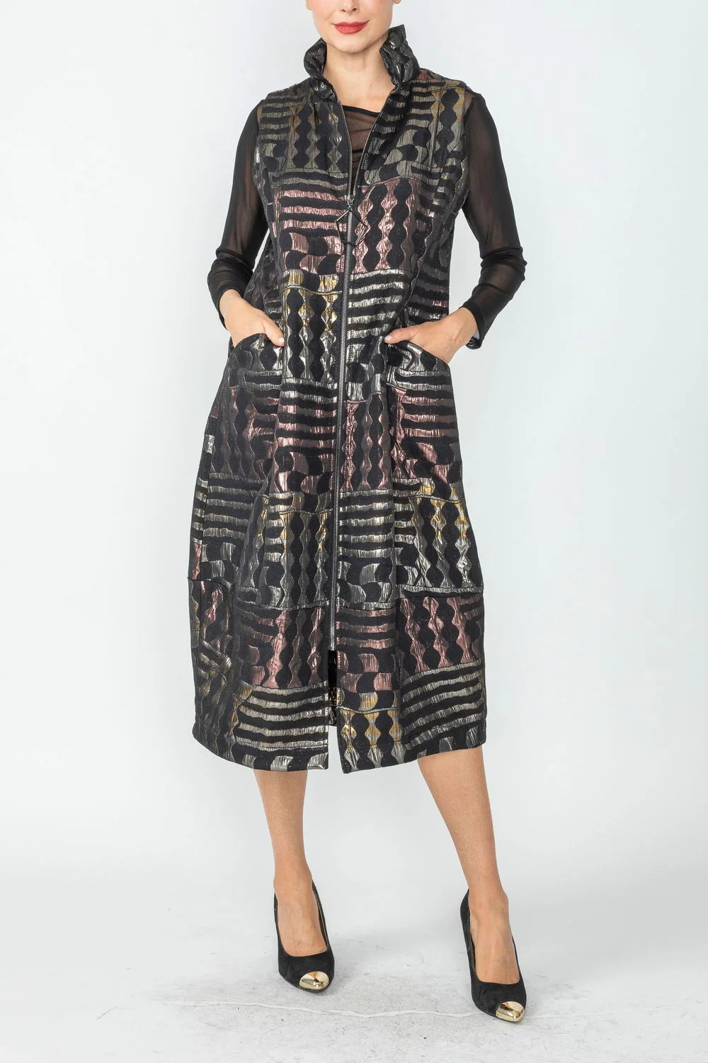 IC COLLECTION Dress - 6977D - BLACK