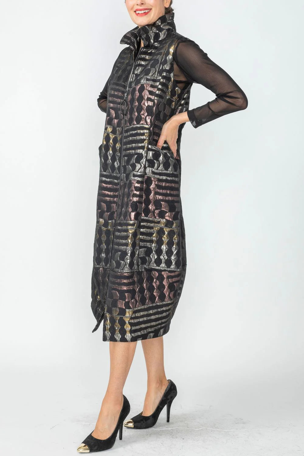 IC COLLECTION Dress - 6977D - BLACK