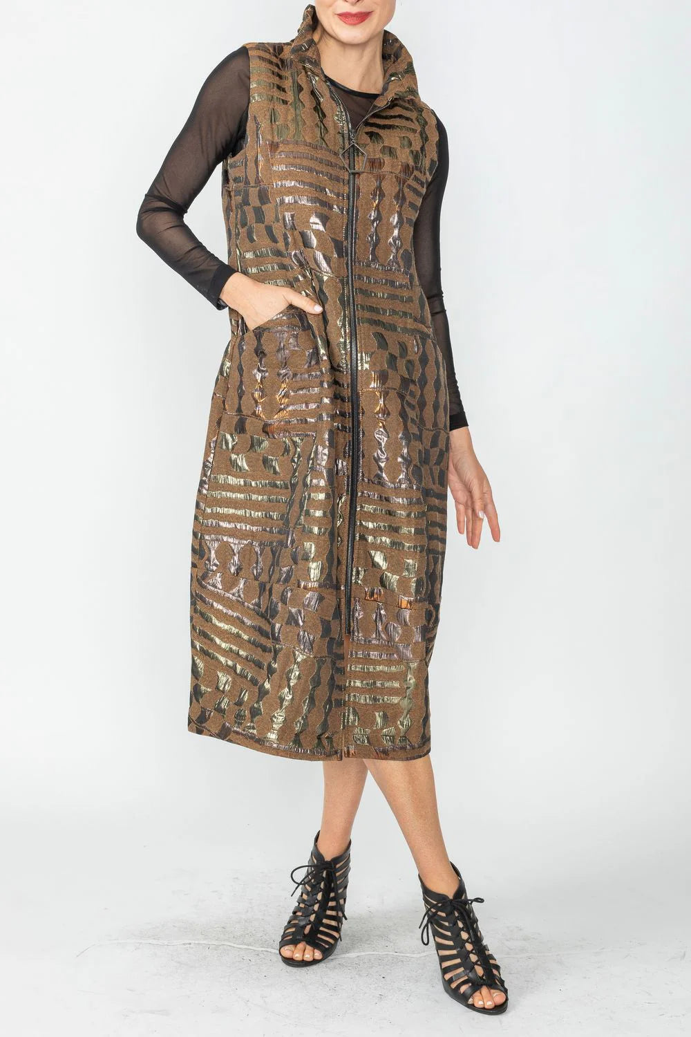 IC COLLECTION Dress - 6977D - MOCHA