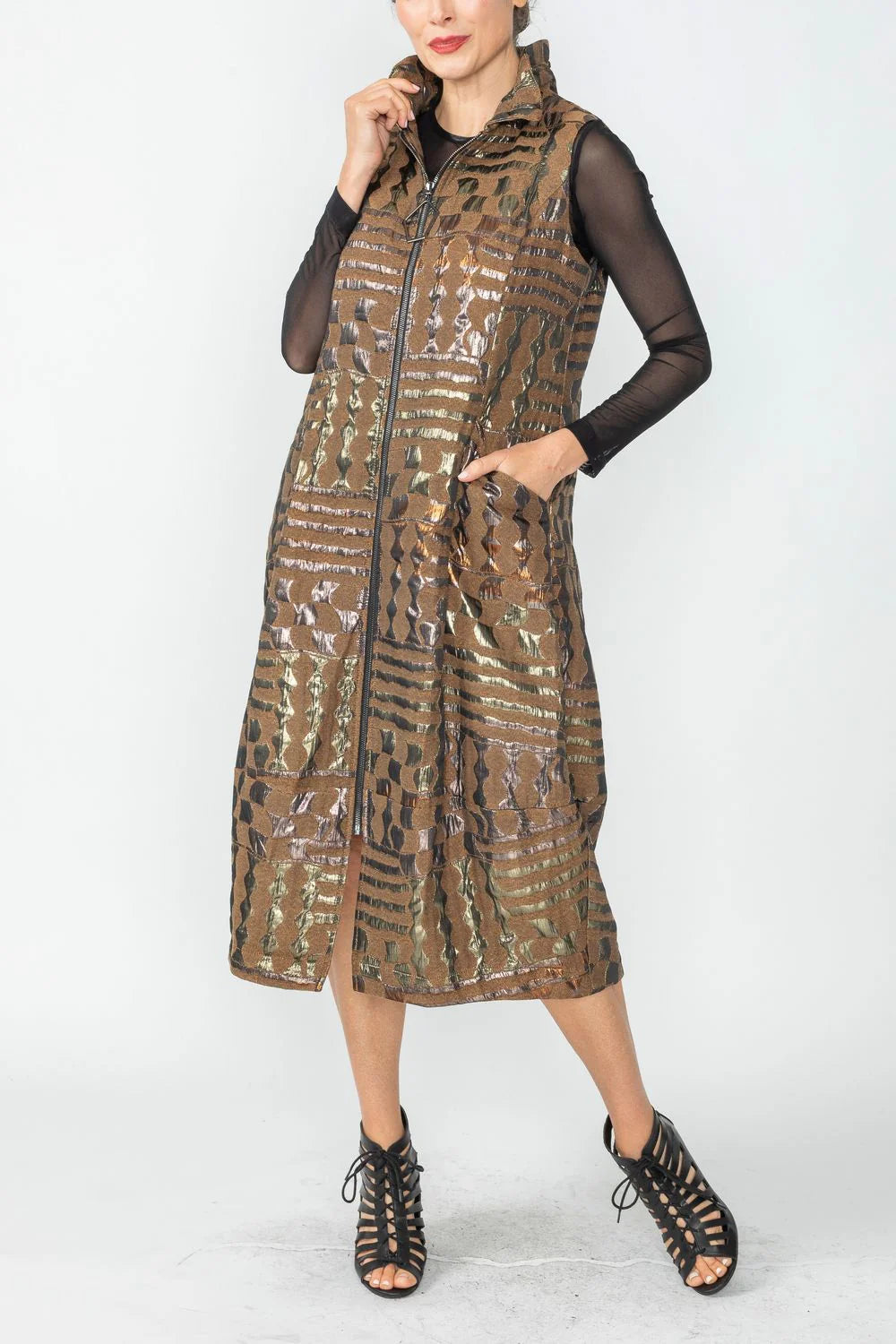 IC COLLECTION Dress - 6977D - MOCHA