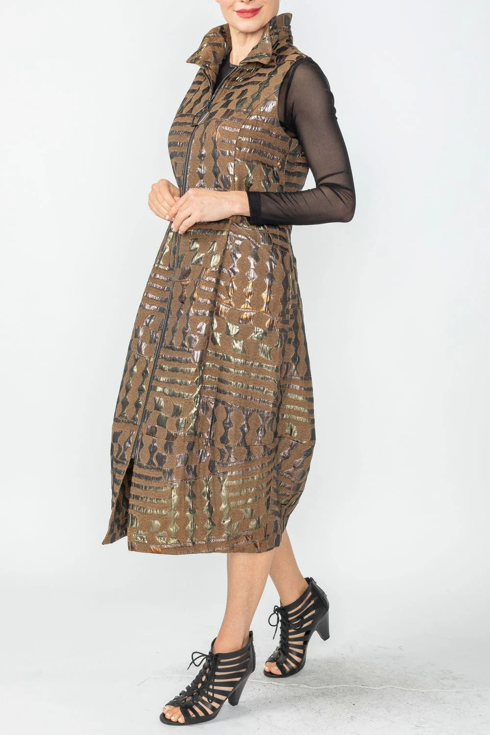 IC COLLECTION Dress - 6977D - MOCHA