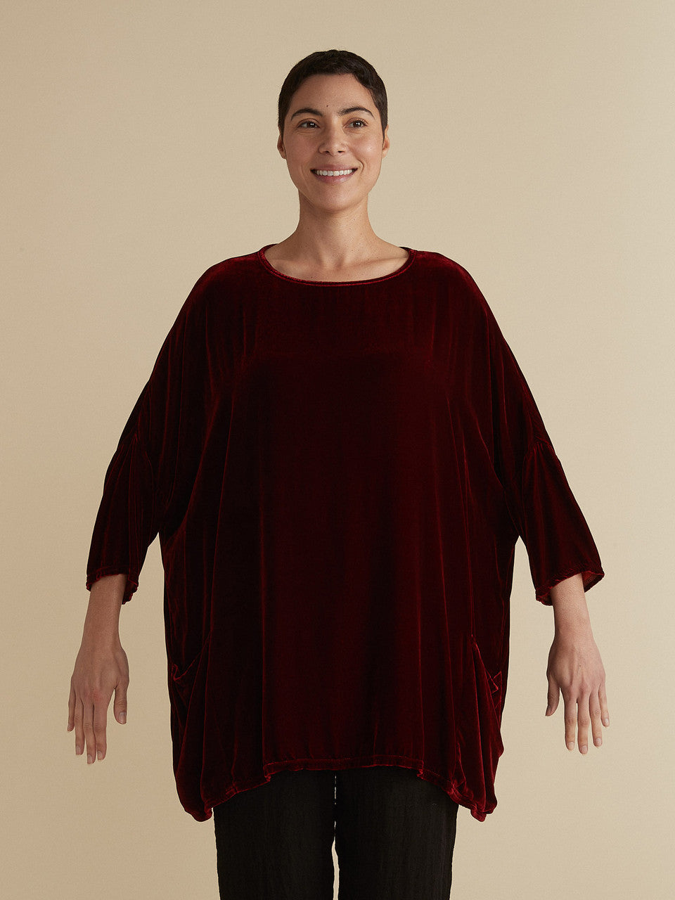 CUT LOOSE - Velvet O/S Pullover - 6996024