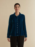 CUT LOOSE - Velvet Fitted Shirt - 6997649
