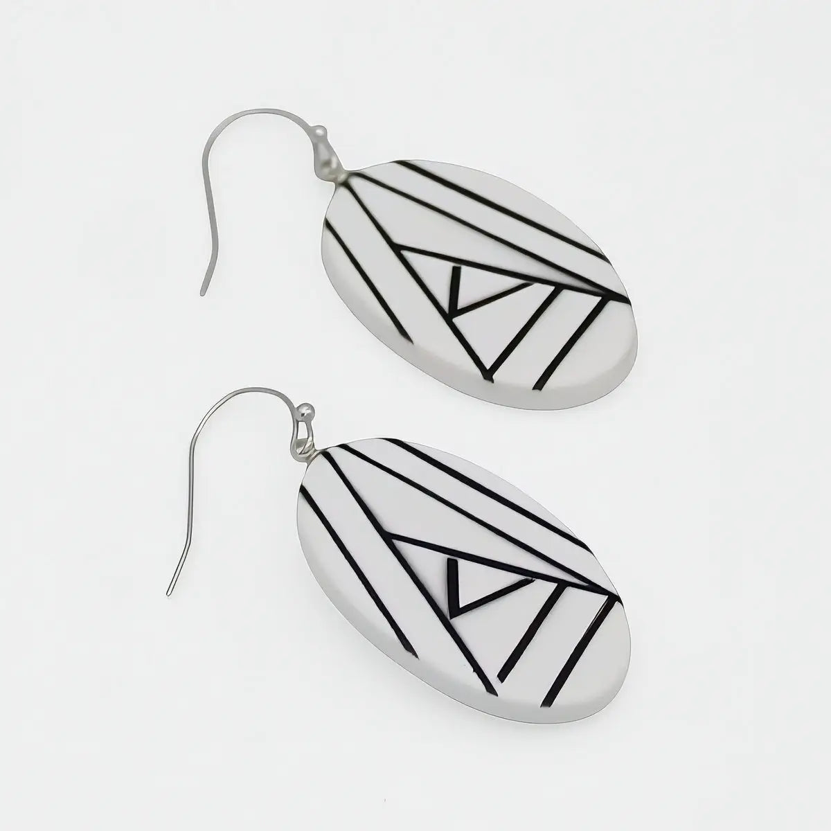 SYLCA White Modern Muse Statement Earring - LS26E11 - WHITE
