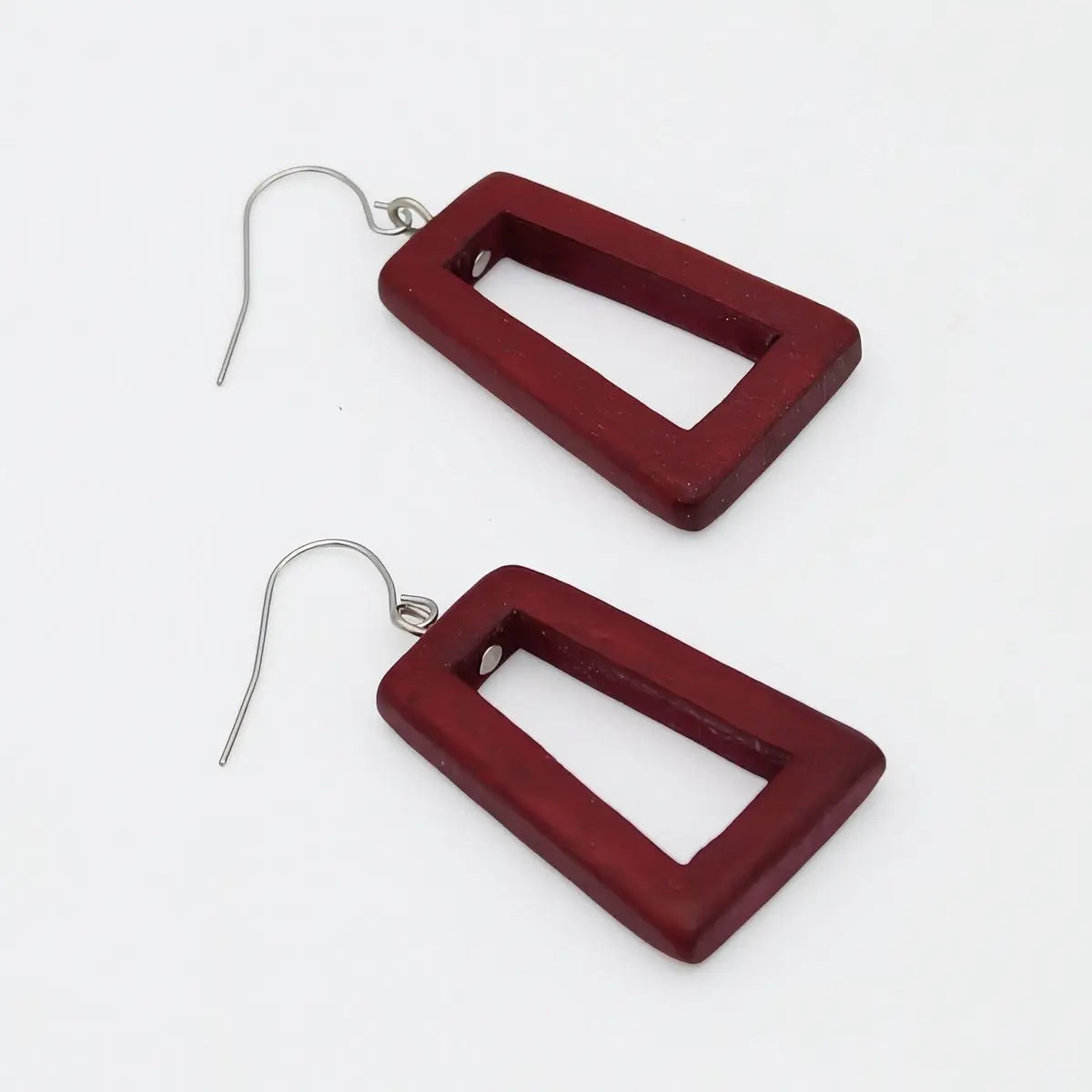SYLCA Burgundy Driftwood Dangle Earrings