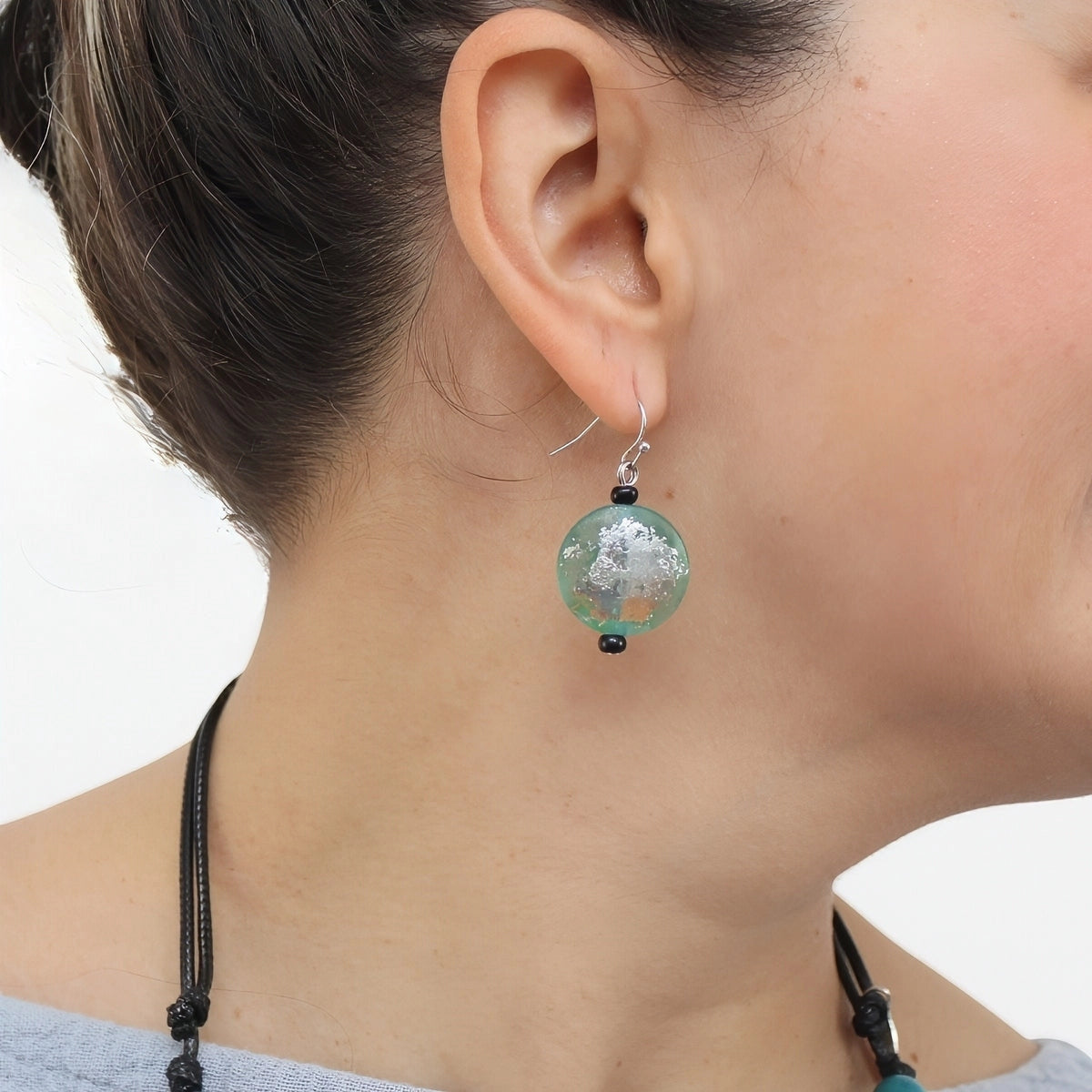 SYLCA Seafoam Silver Drift Earrings
