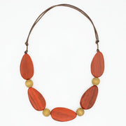 SYLCA Freya Metallic Orange Colorful Necklace - SD26N08 - ORANGE