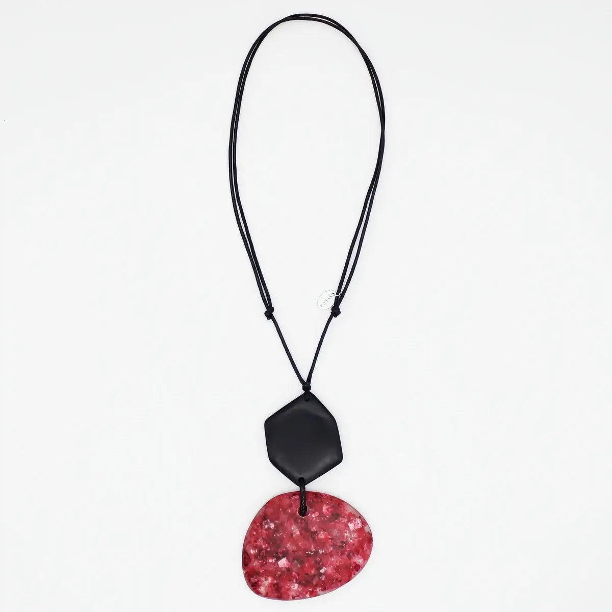 SYLCA Red Sparkle Pendant Necklace