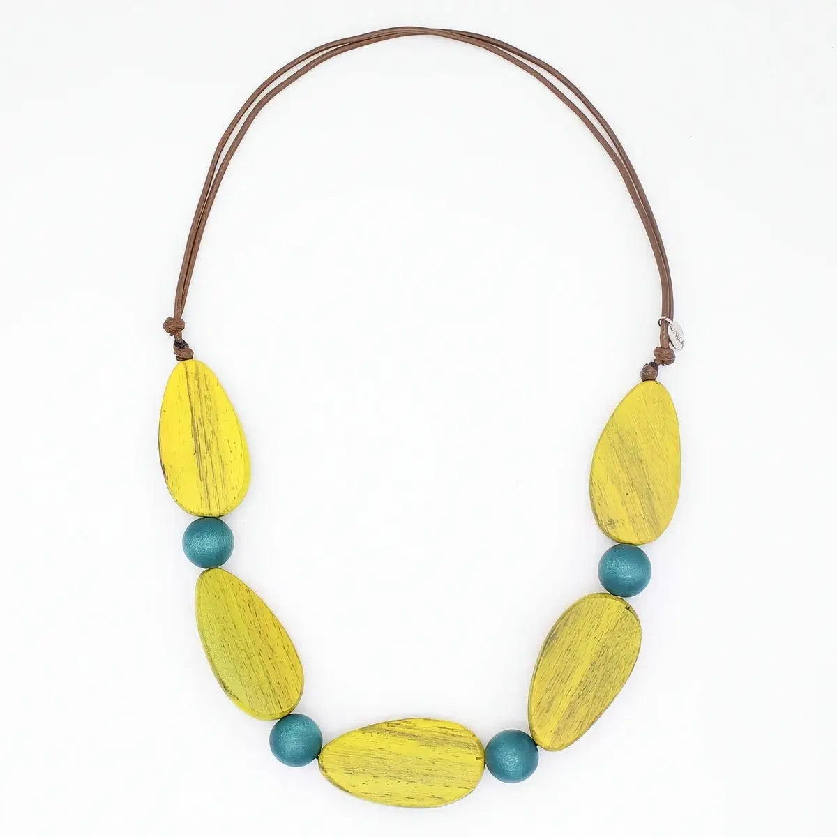 SYLCA Freya Yellow and Teal Colorfall Necklace