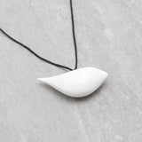 SYLCA White Robin Bird Wooden Pendant Adjustable Necklace
