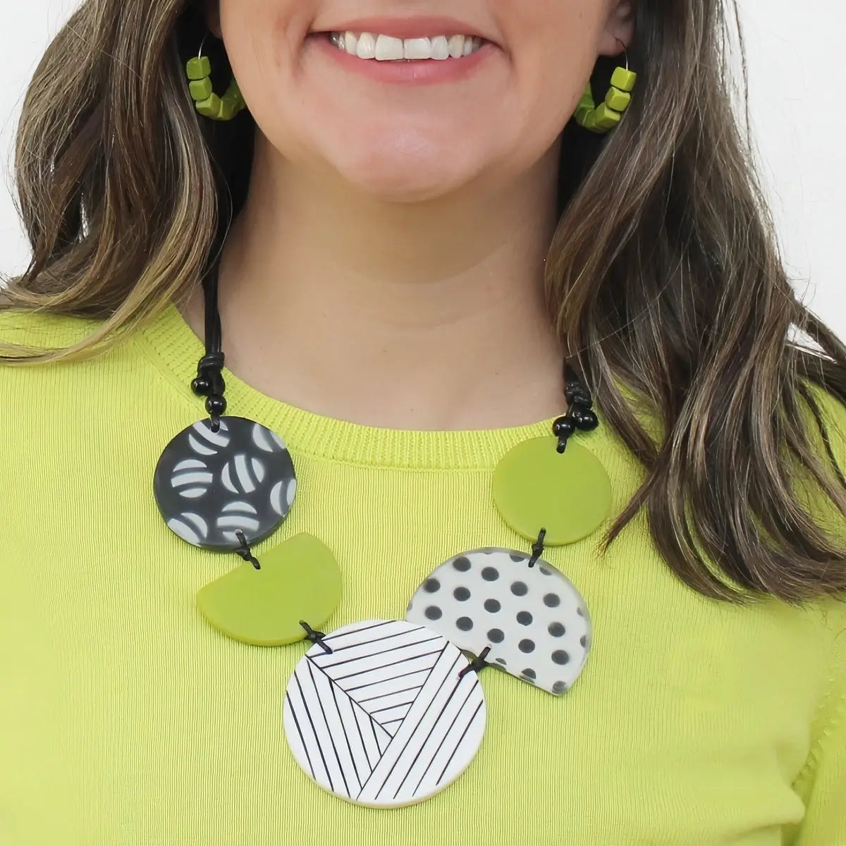 SYLCA Lime Palma Necklace - LS24N27 - LIME