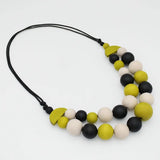 SYLCA Lime Zuri Round Bead Necklace