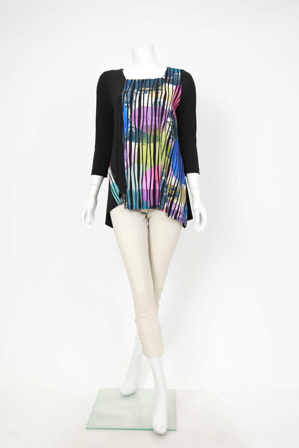 IC COLLECTION Top - 7058T - BLACK