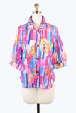 DAMEE ABSTRACT PAINTING BLOUSE- 7099- PNK