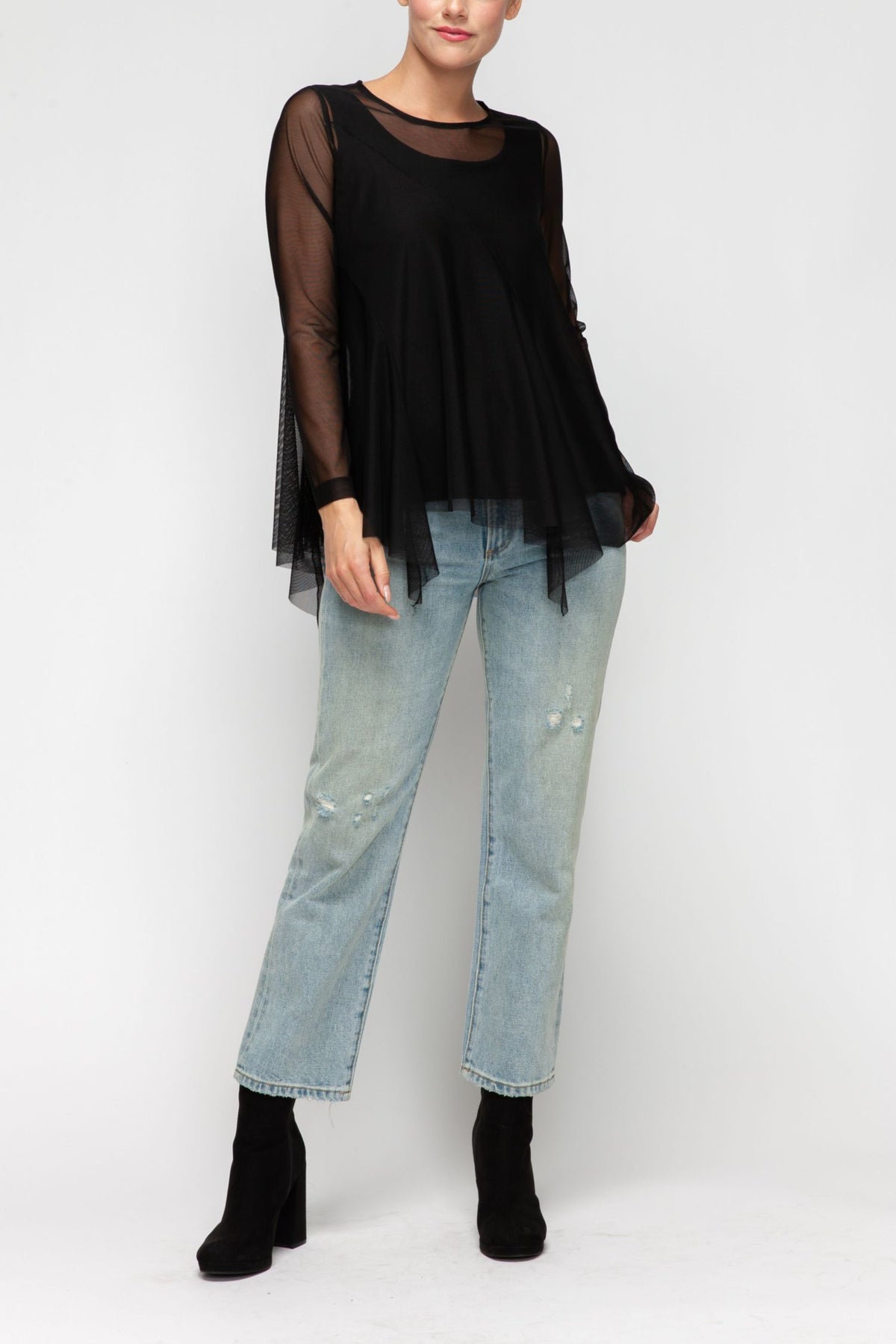 IC COLLECTION Top - 7105T - BLACK