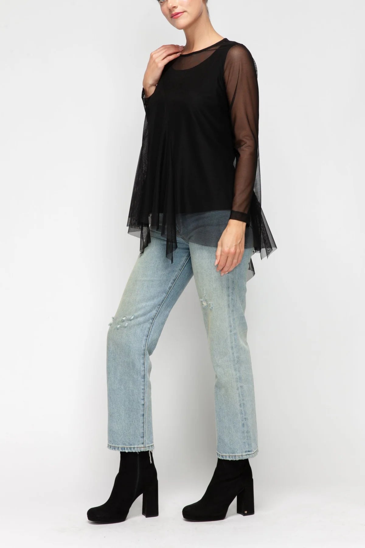 IC COLLECTION Top - 7105T - BLACK