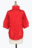 DAMEE FLORAL LACE BLOUSE - 7122-RED