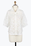 DAMEE FLORAL LACE BLOUSE - 7122-WHT