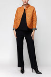 IC COLLECTION Jacket - 7123J - CHARCOAL and CARAMEL