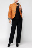 IC COLLECTION Jacket - 7123J - CHARCOAL and CARAMEL