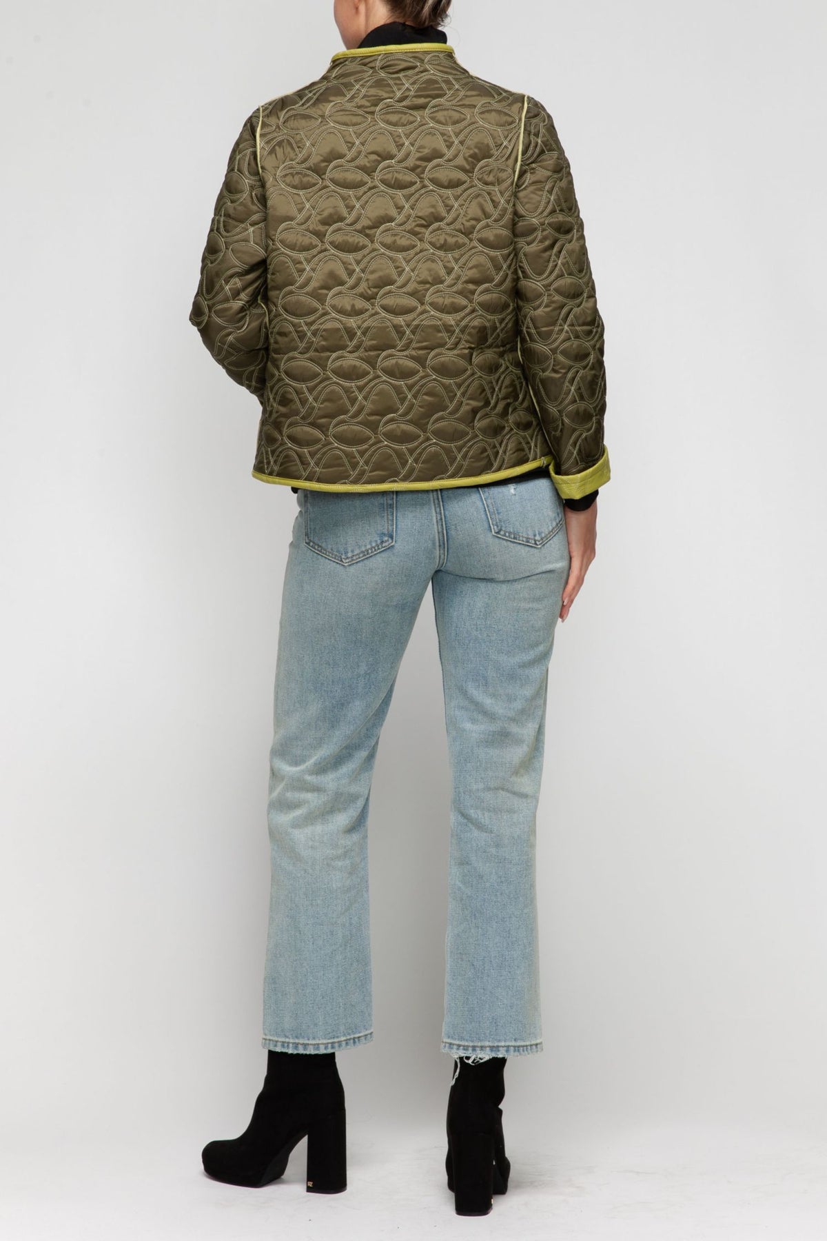 IC COLLECTION Jacket - 7123J - OLIVE and LIME