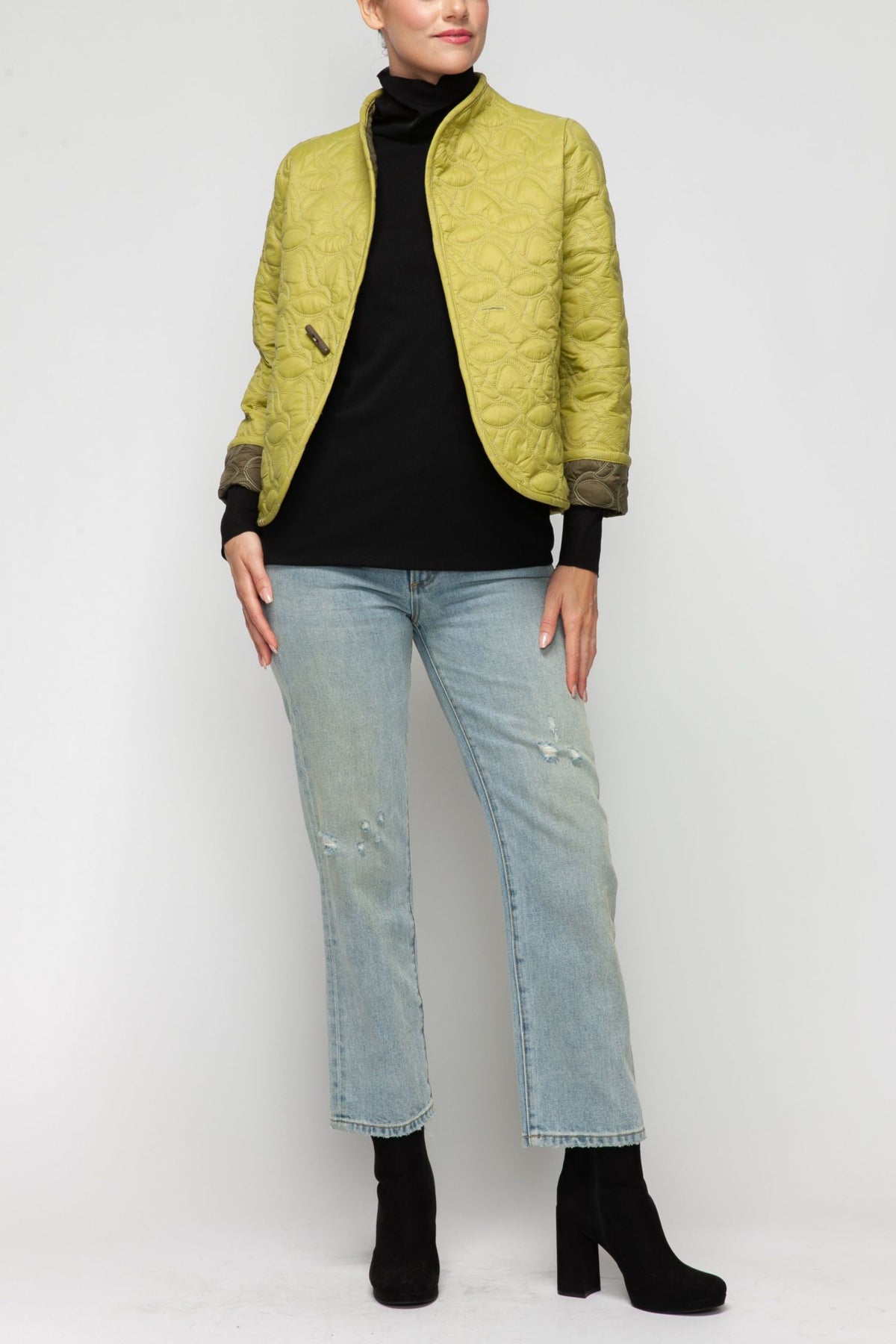 IC COLLECTION Jacket - 7123J - OLIVE and LIME