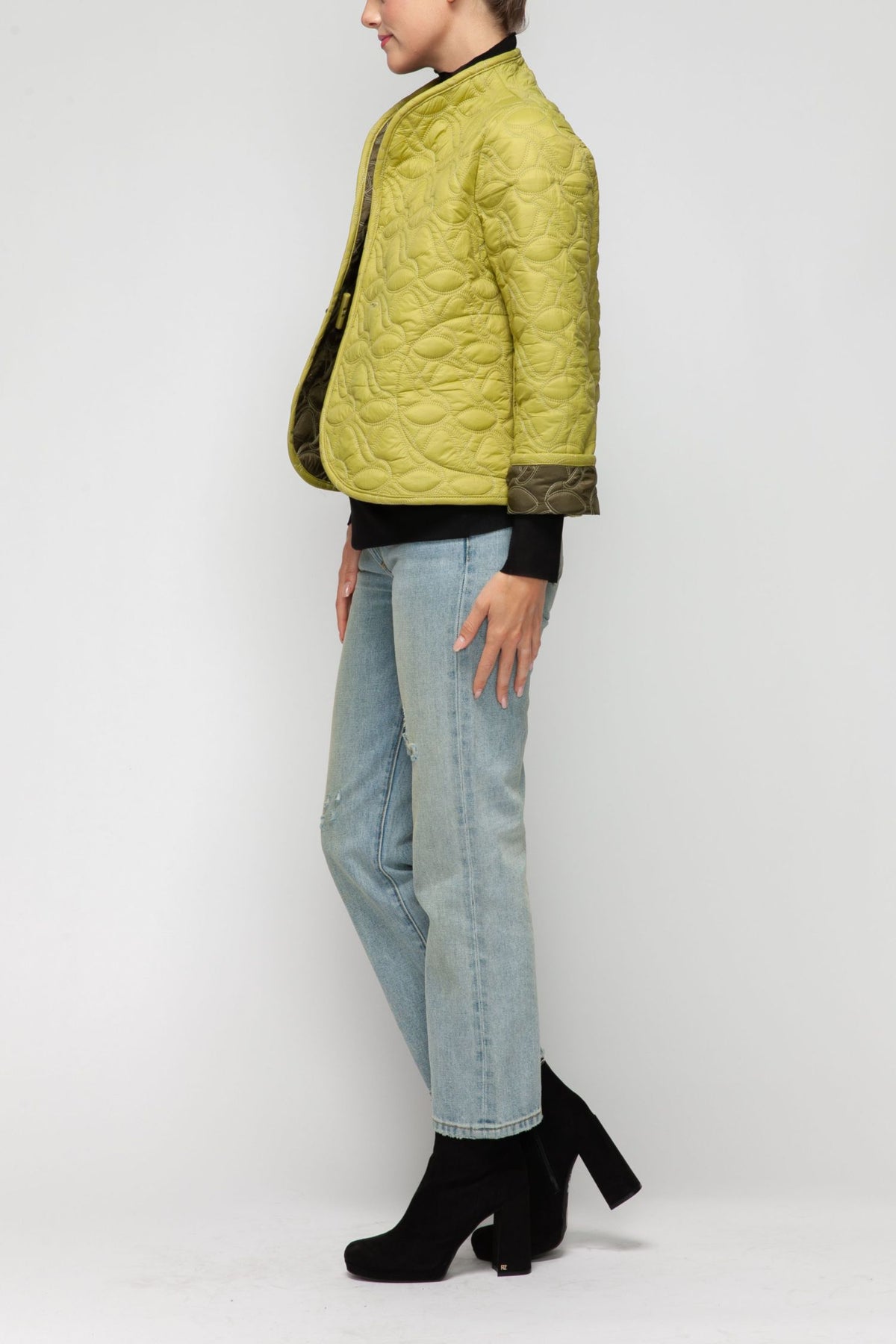 IC COLLECTION Jacket - 7123J - OLIVE and LIME