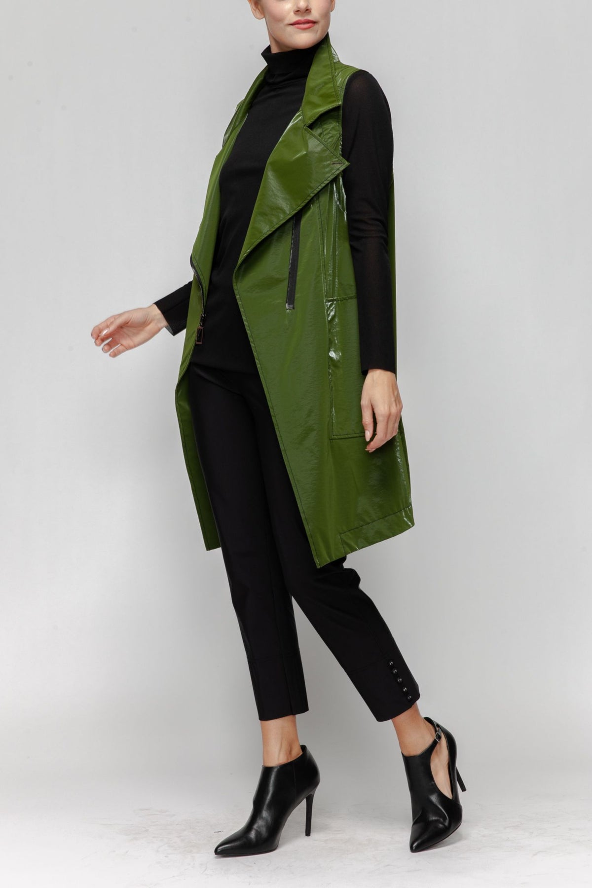 IC COLLECTION Vest - 7126V - OLIVE