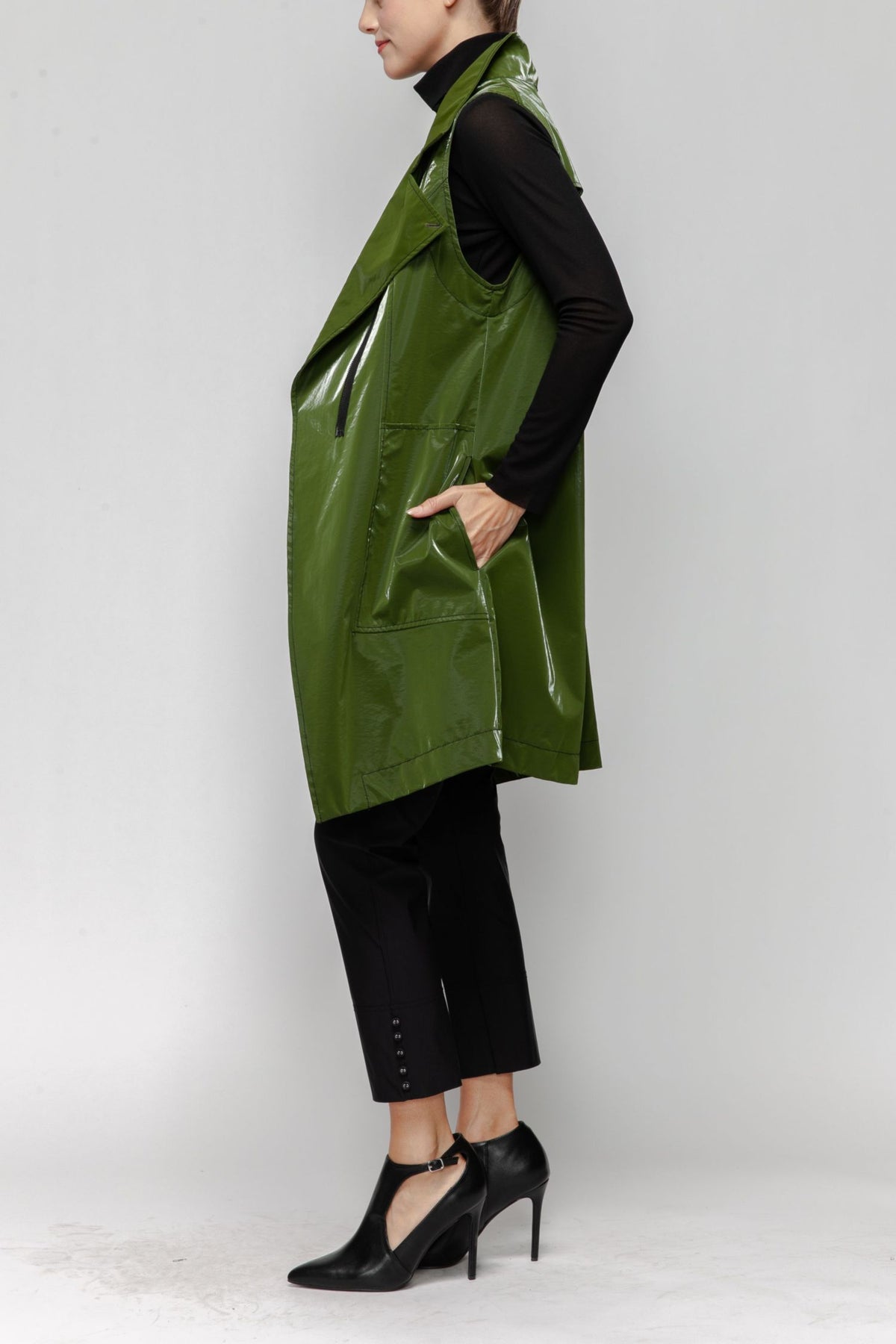 IC COLLECTION Vest - 7126V - OLIVE