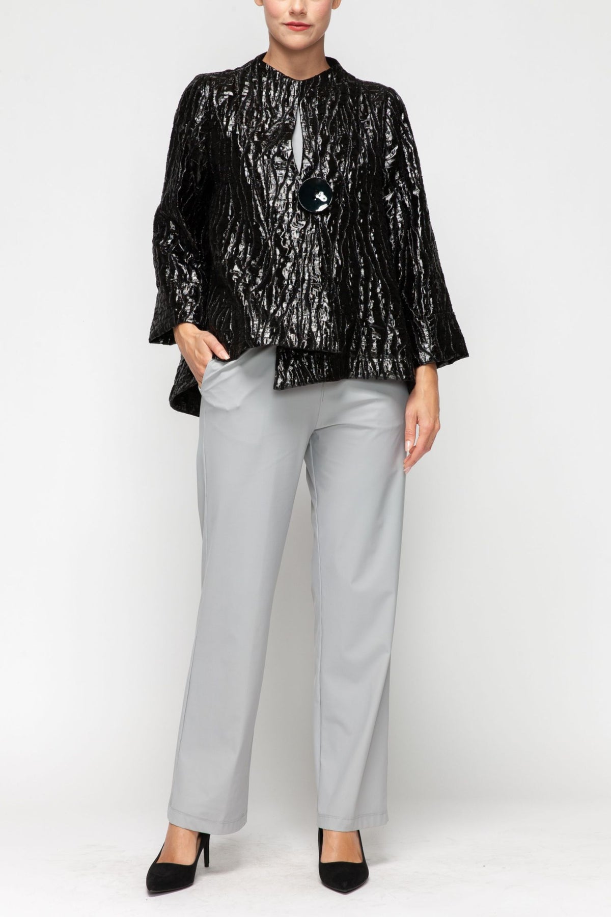 IC COLLECTION Jacket - 7141J - BLACK