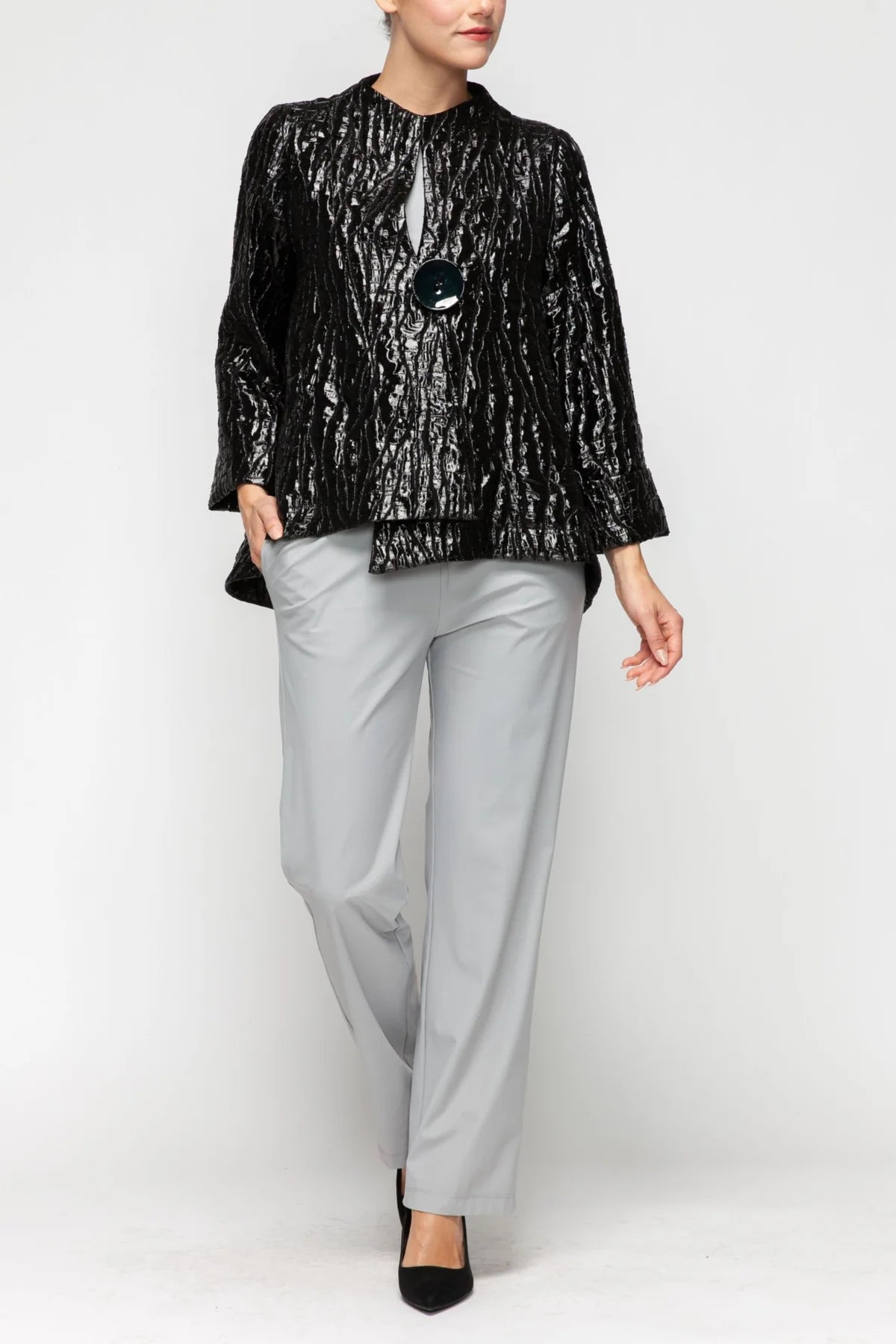 IC COLLECTION Jacket - 7141J - BLACK