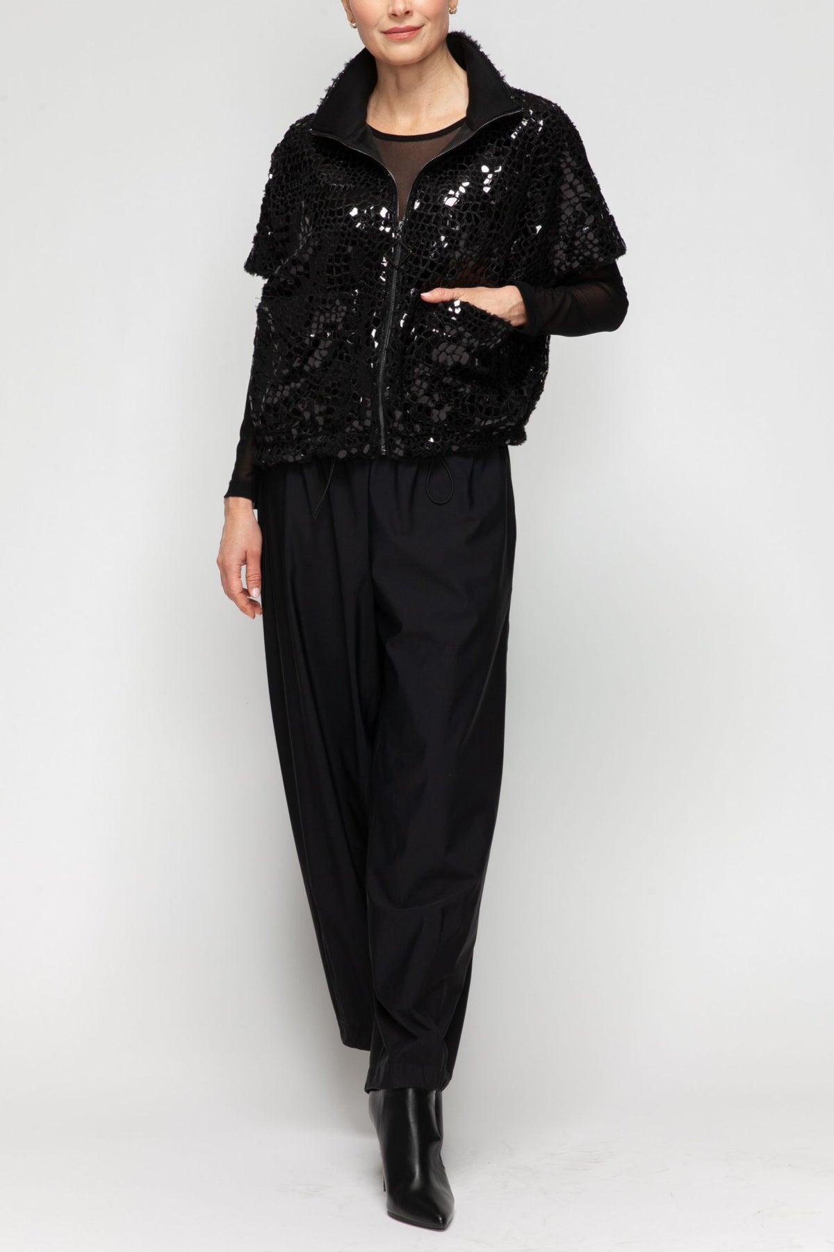 IC COLLECTION Vest - 7144V - BLACK